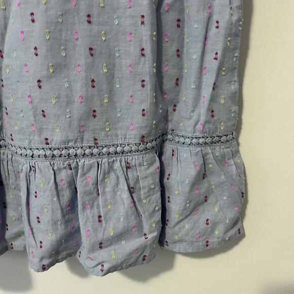 NWT Crown & Ivy Blue Dress with embroidered details Women's size PL - Picture 6 of 7